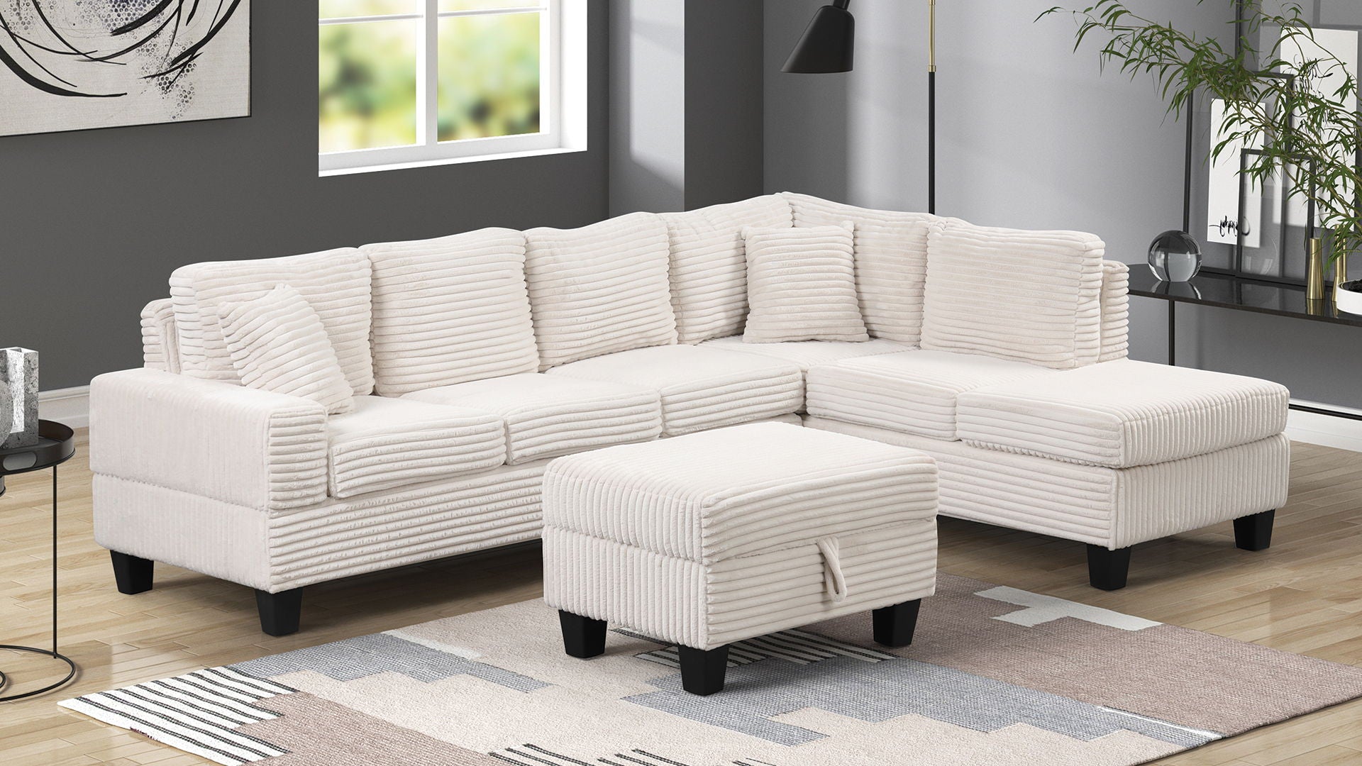 SH3223 Sectional + Ottoman