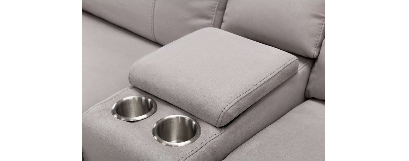 Cozy 6Pc Motion Microfiber Sectional