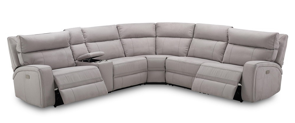 Cozy 6Pc Motion Microfiber Sectional