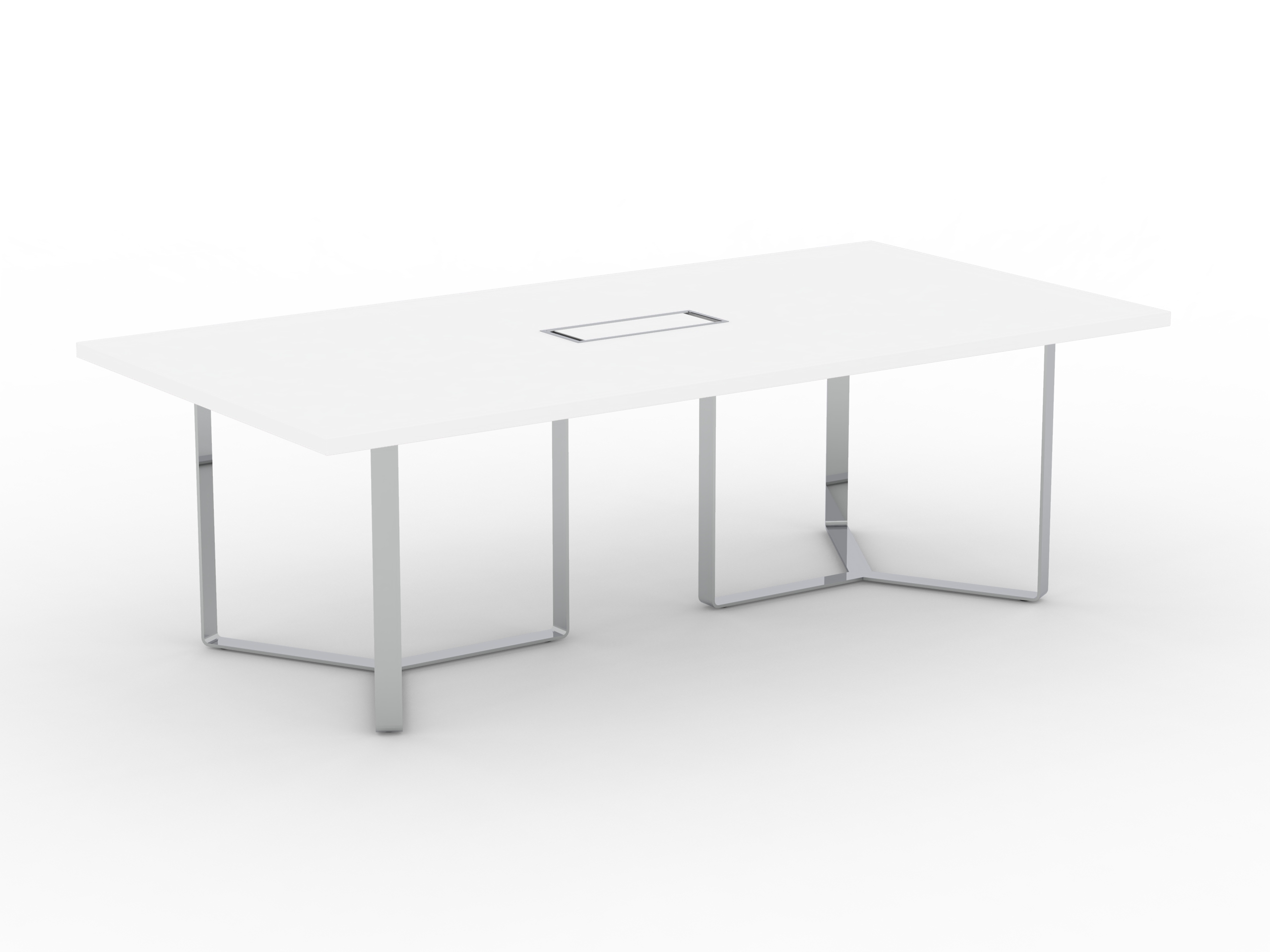 Plana Meeting Table for 8 Persons w/Grommet & Box for Power Socket
