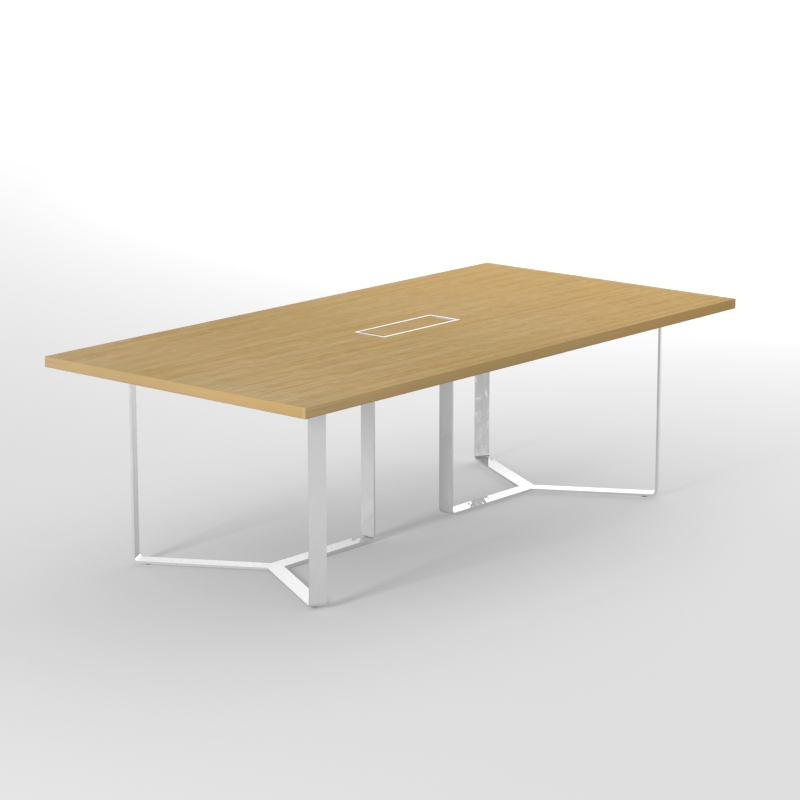 Plana Meeting Table for 8 Persons w/Grommet & Box for Power Socket