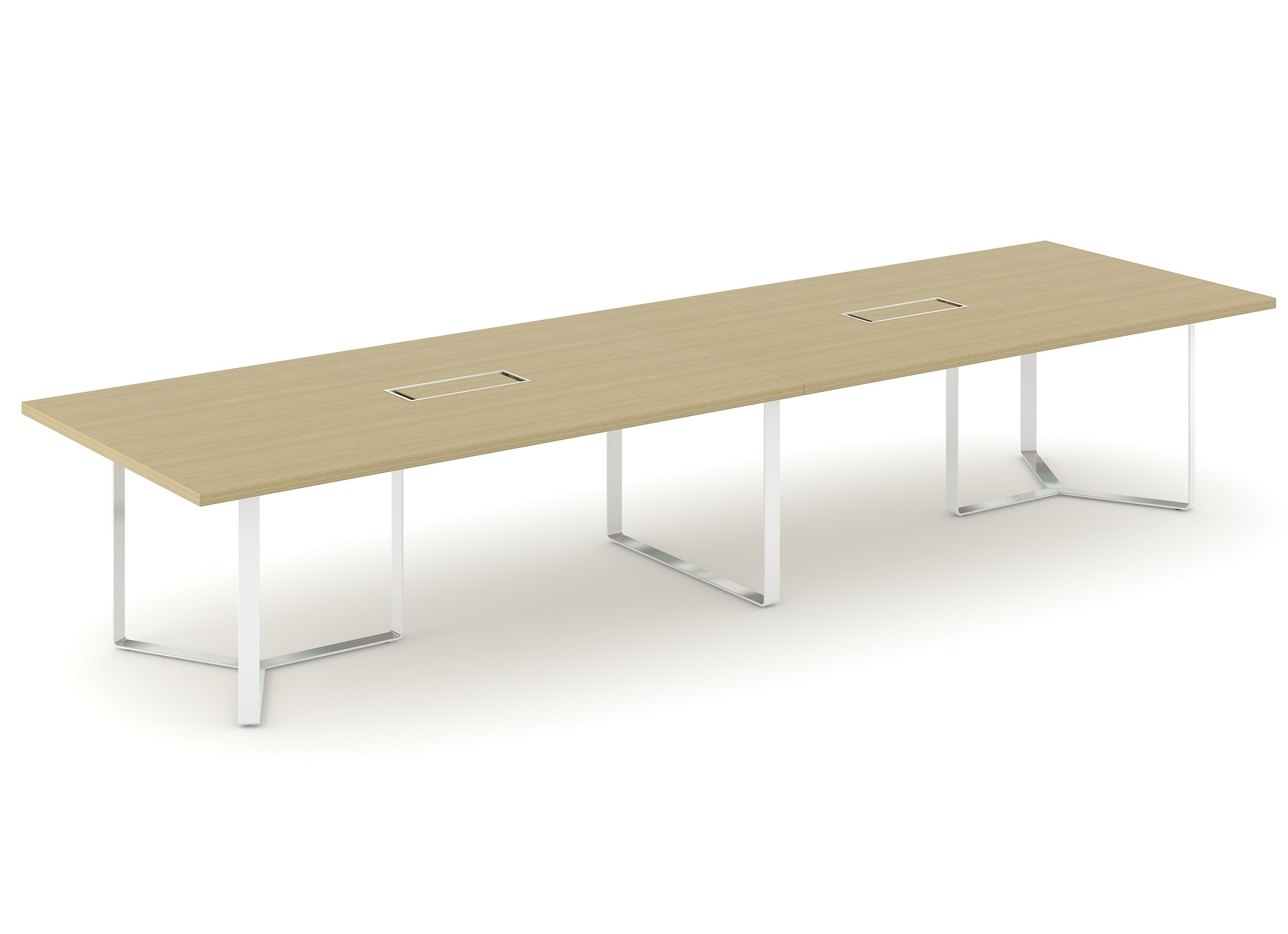 Plana 14-Person Meeting Table with Grommets & Socket Boxes