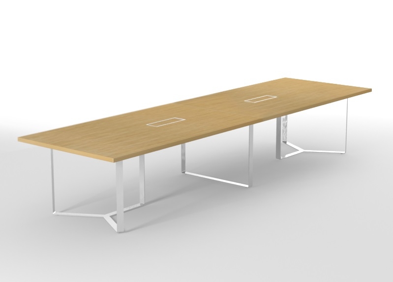 Plana 14-Person Meeting Table with Grommets by NARBUTAS