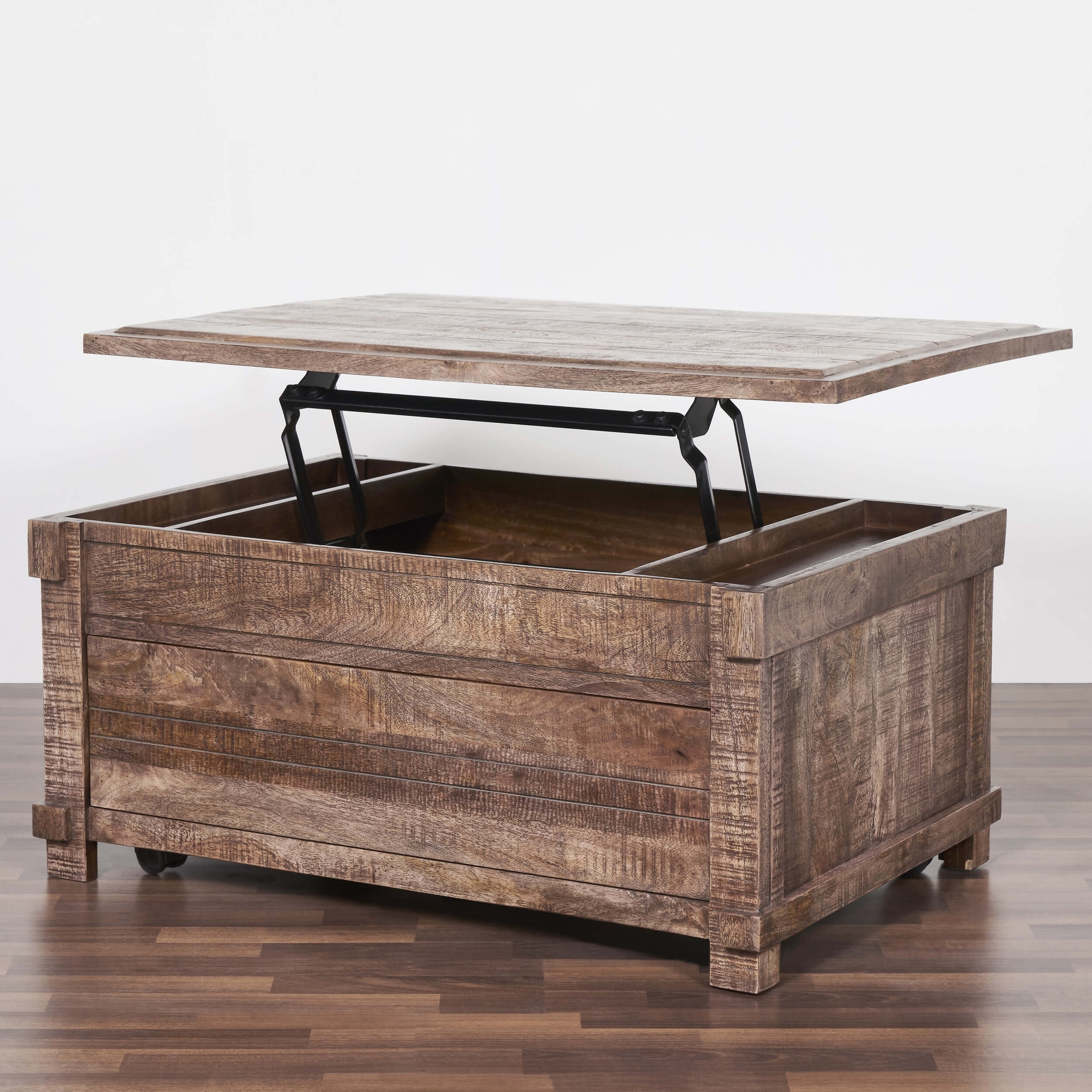 Cross Solid Wood 40" Lift Top Extendable Trunk Coffee Table w/ Storage