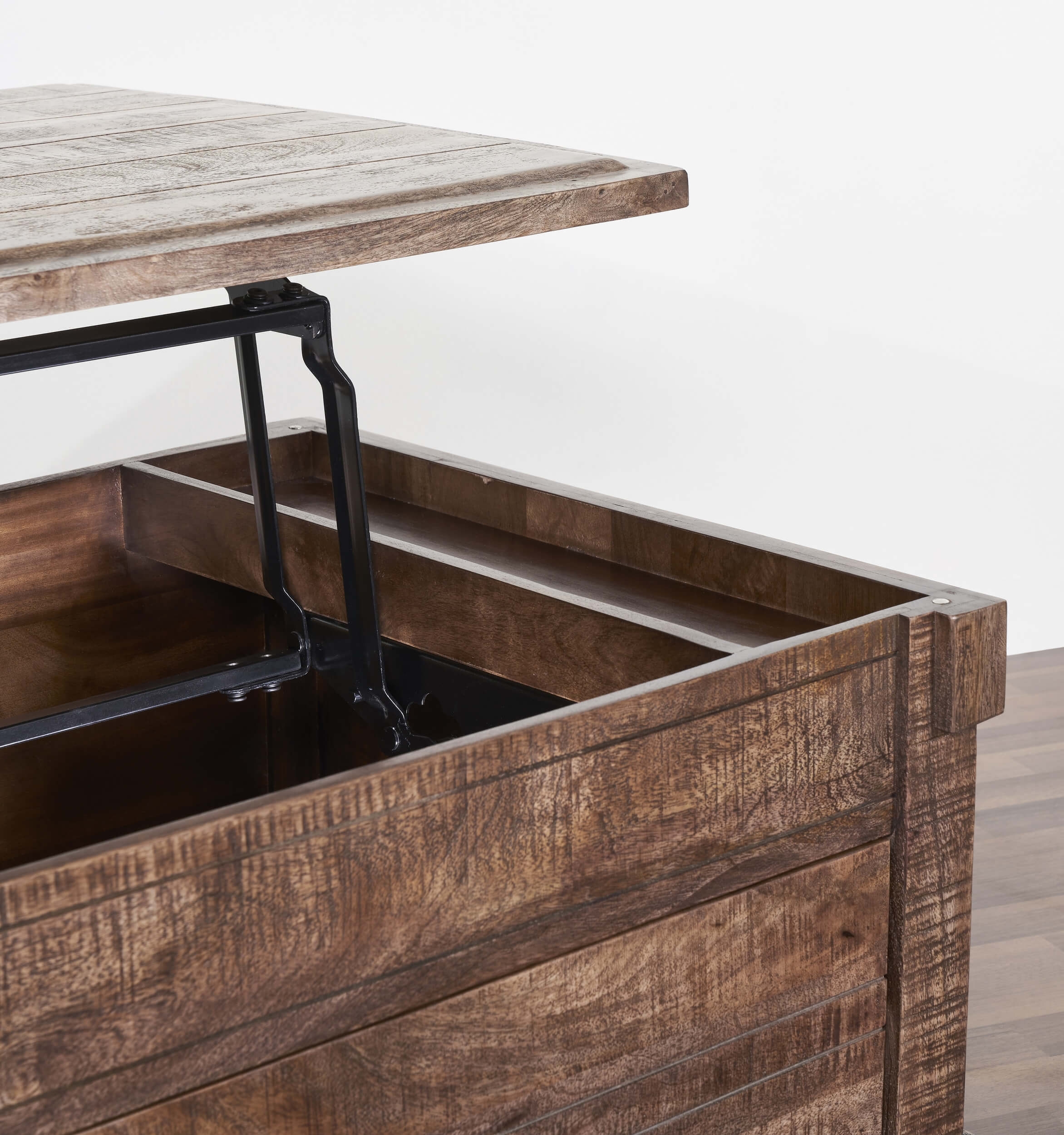 Cross Solid Wood 40" Lift Top Extendable Trunk Coffee Table w/ Storage