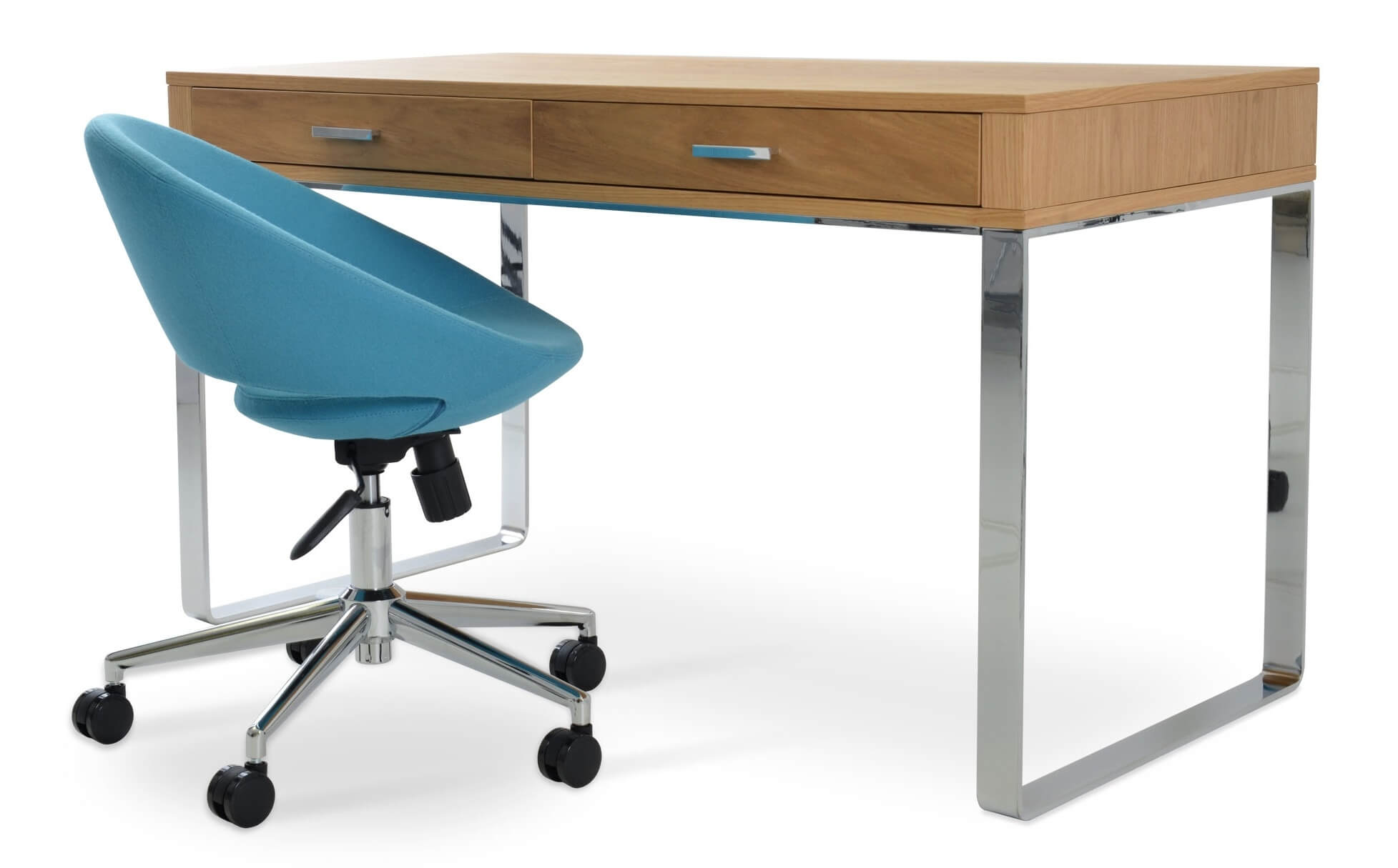 York 2-Drawer Wood Desk