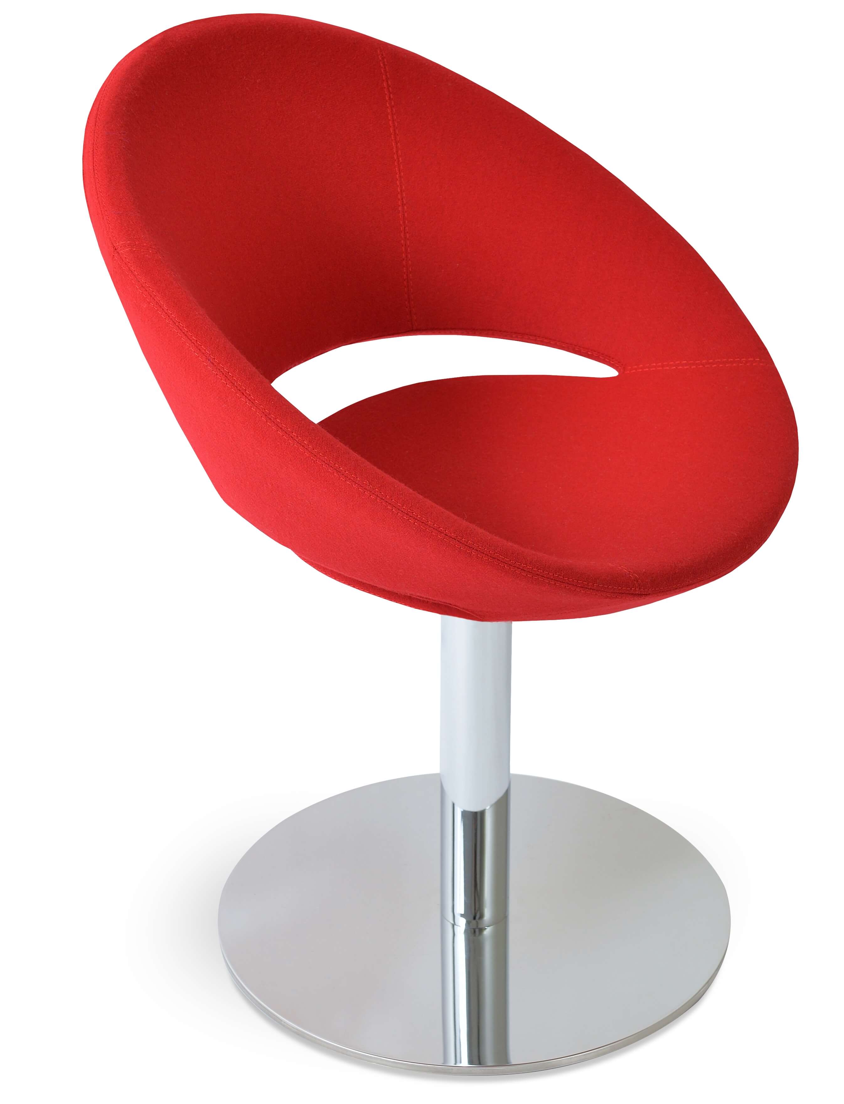 Crescent Round Swivel Dining Chair