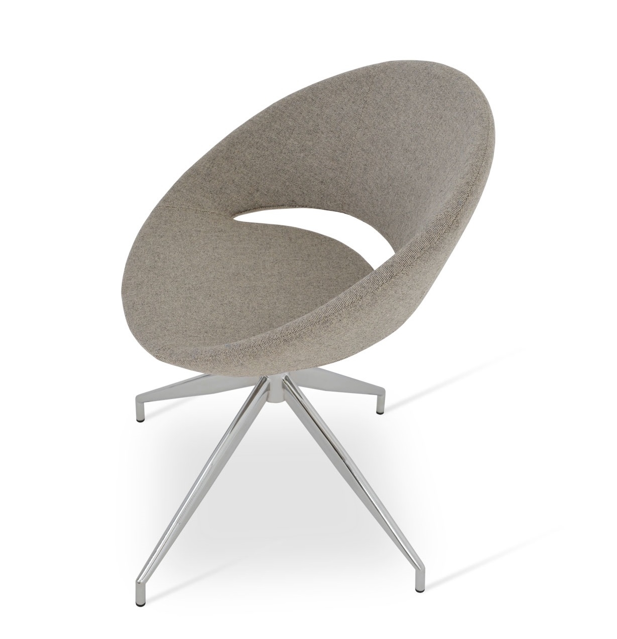 Crescent Spider Swivel Dining Chair