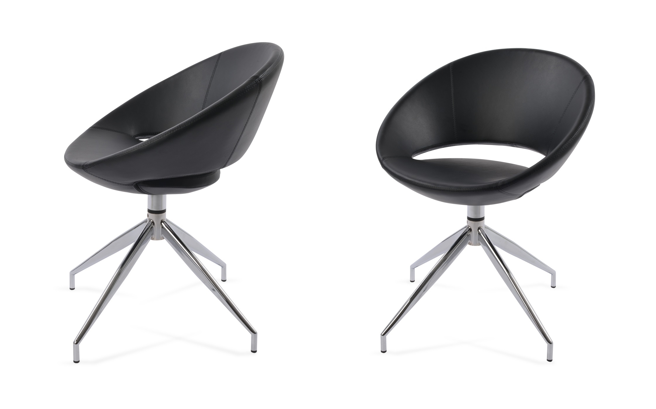 Crescent Spider Swivel Dining Chair