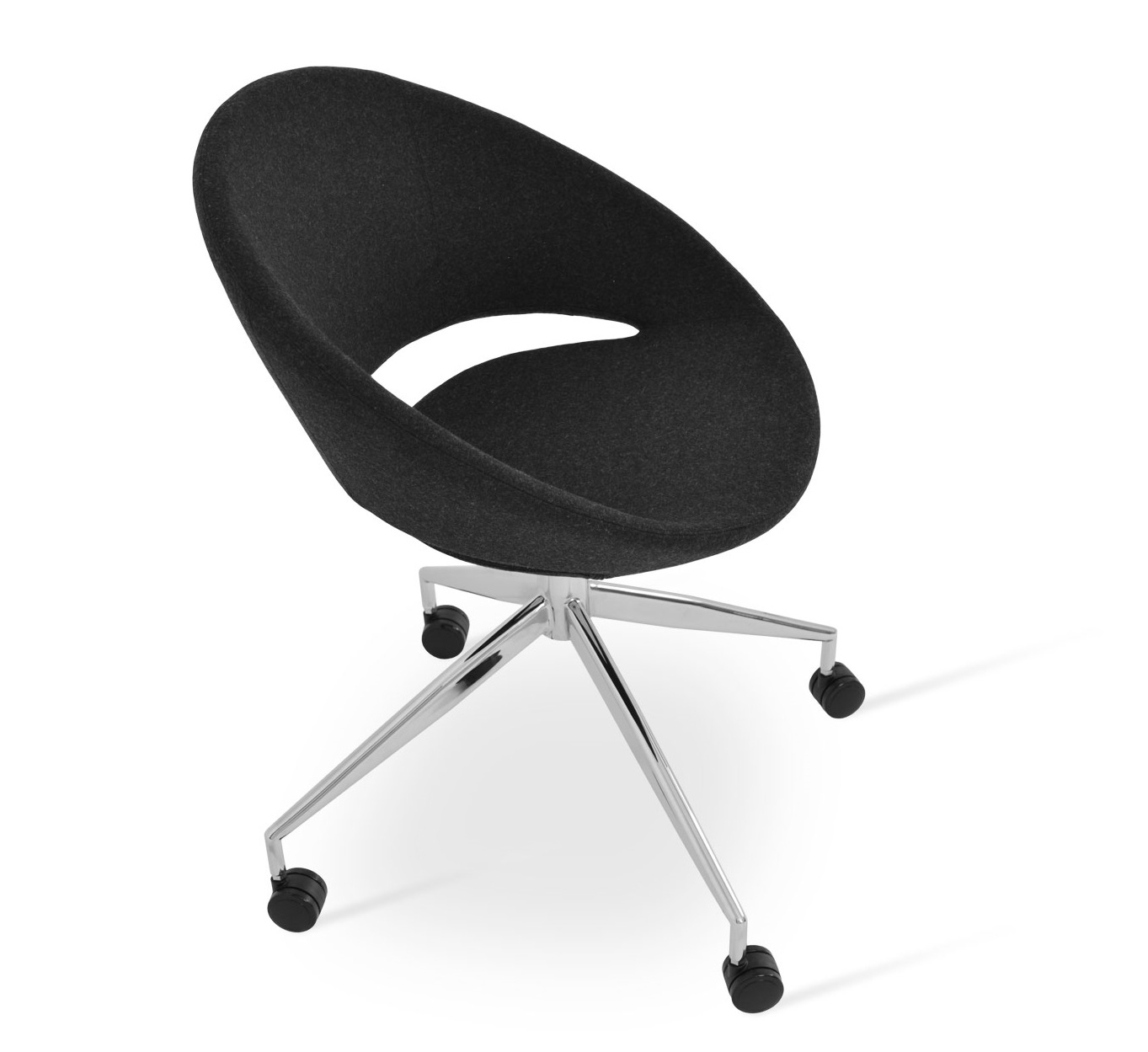 Crescent Spider Swivel Dining Chair