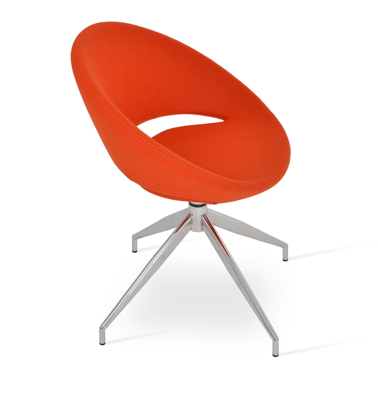 Crescent Spider Swivel Dining Chair
