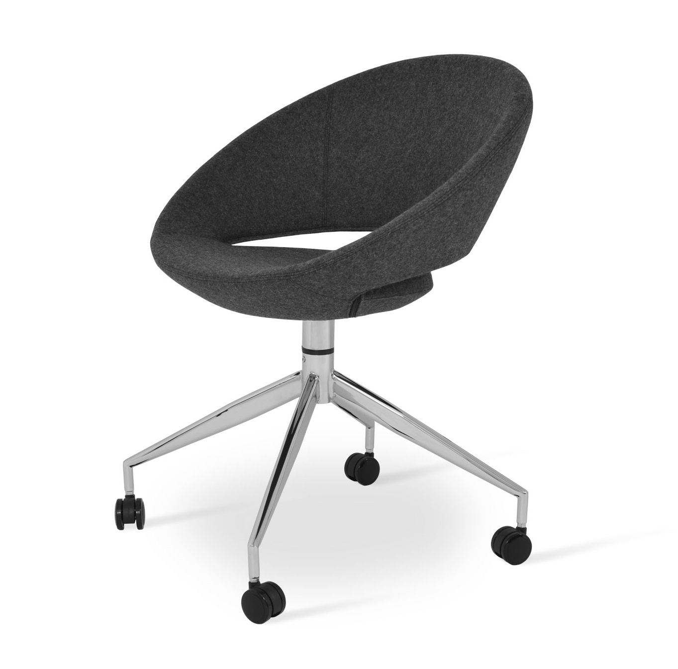 Crescent Spider Swivel Dining Chair