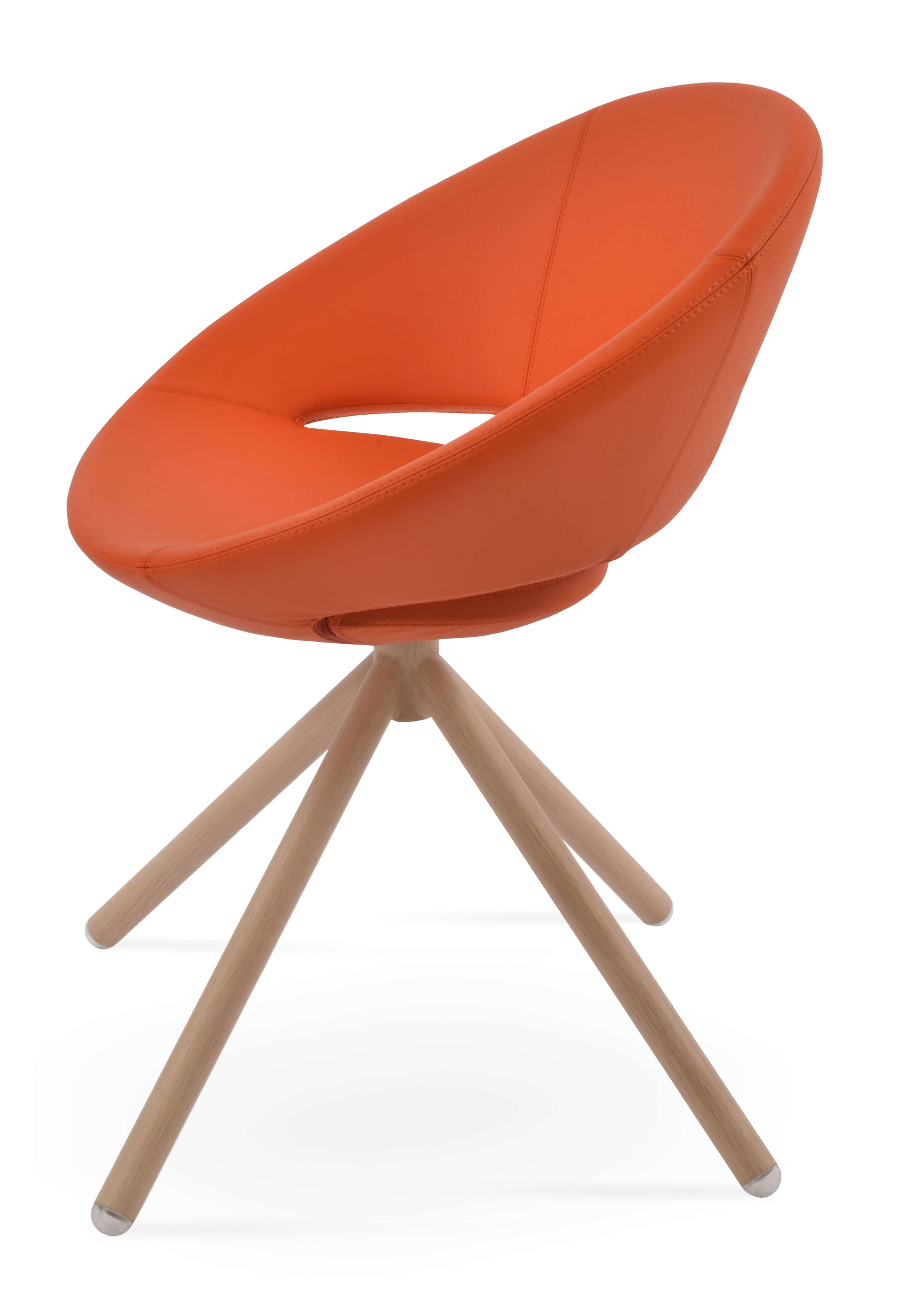Crescent Stick Swivel Dining Chair