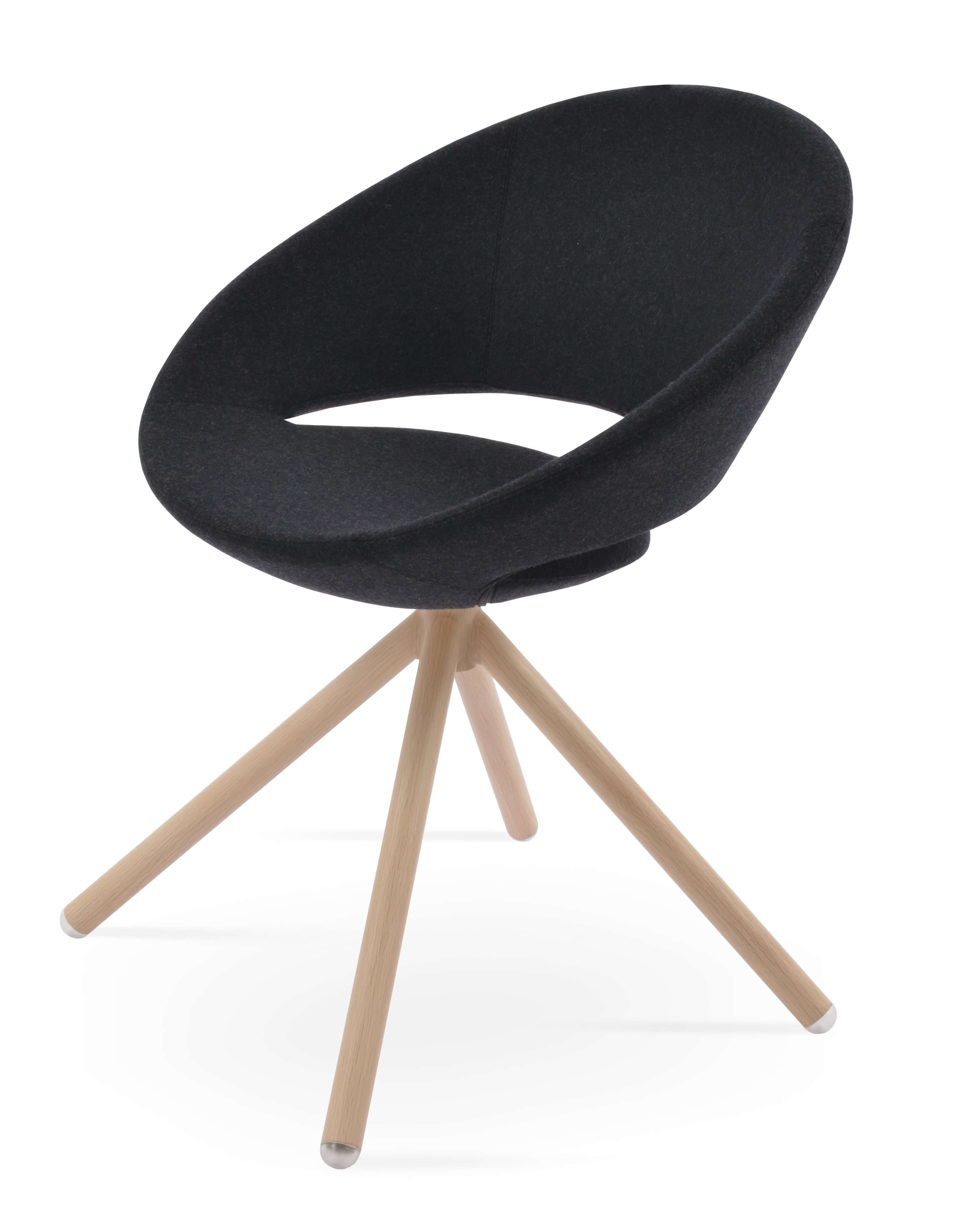 Crescent Stick Swivel Dining Chair
