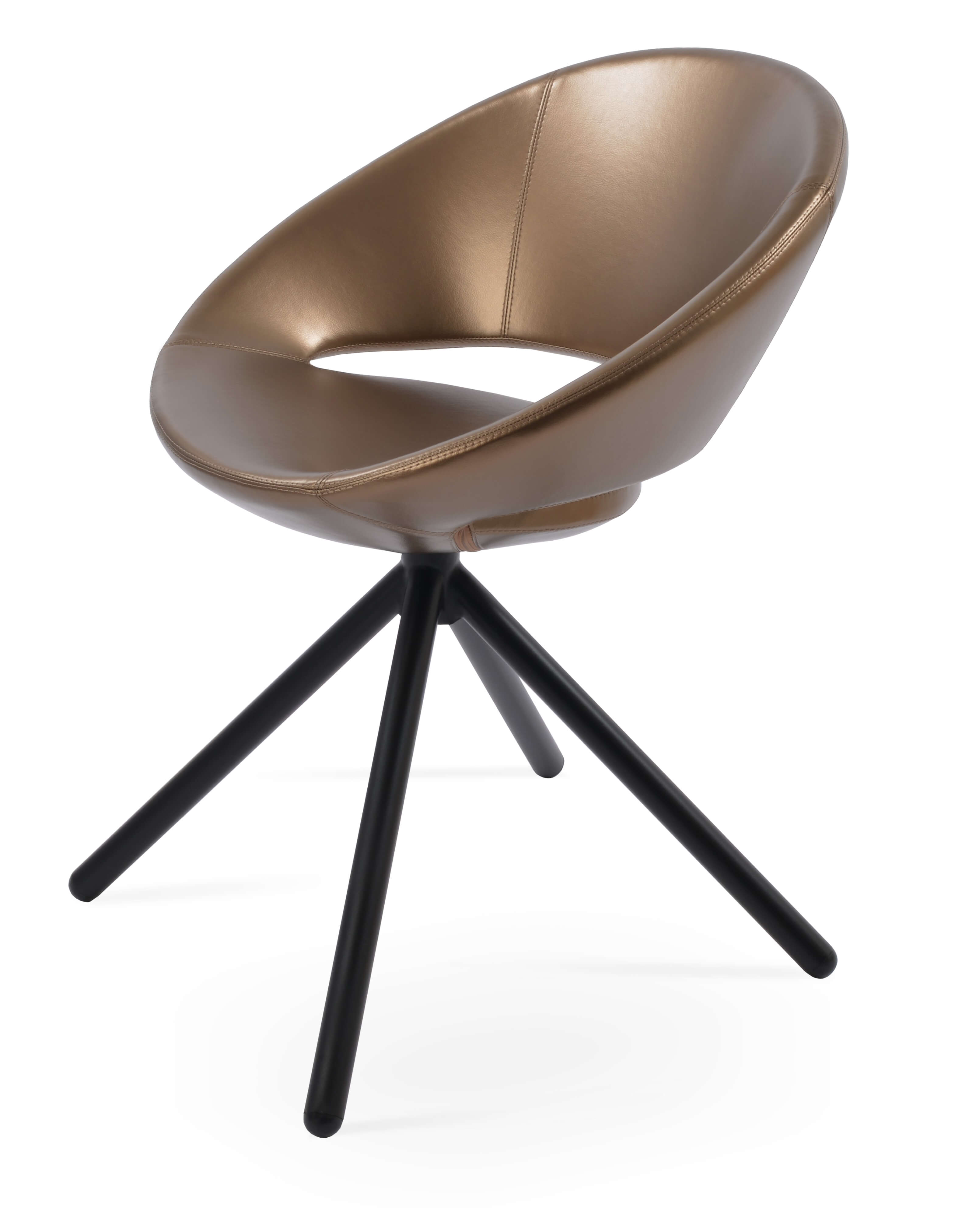 Crescent Stick Swivel Dining Chair