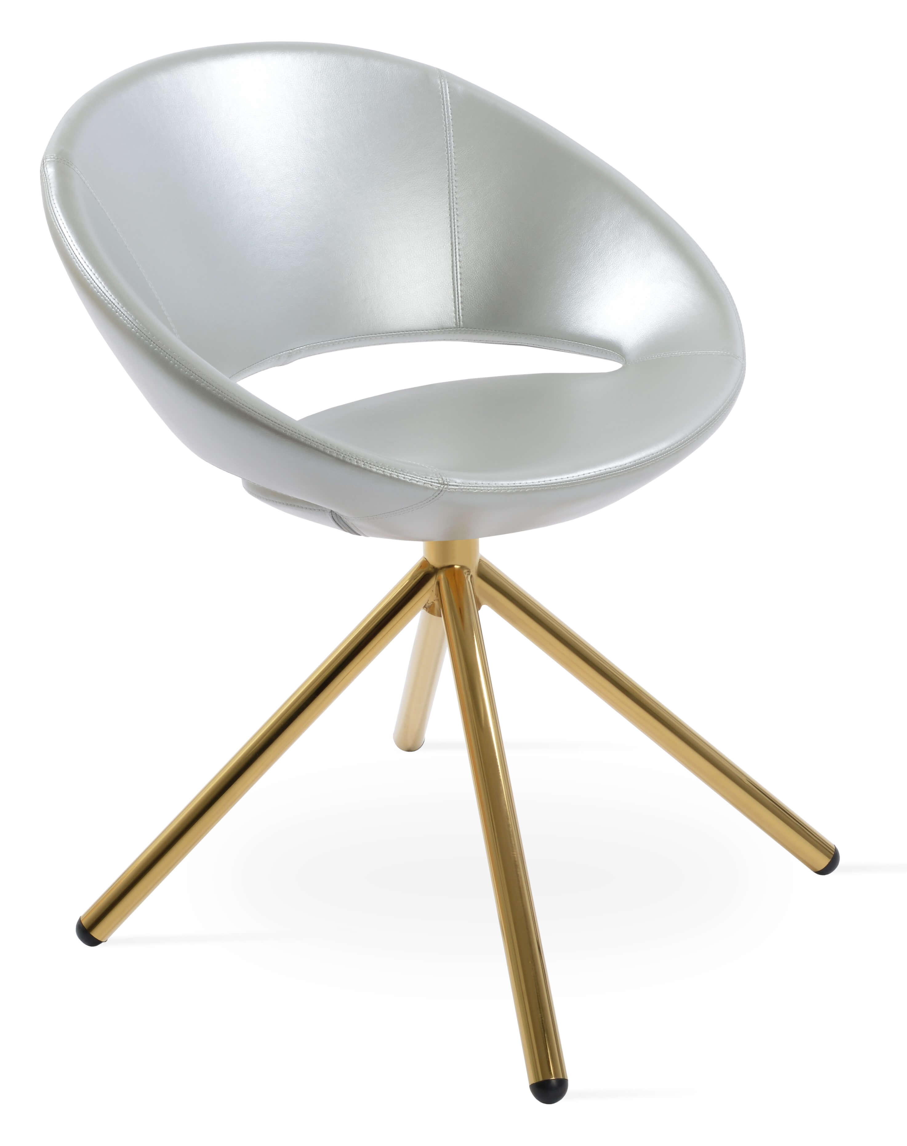 Crescent Stick Swivel Dining Chair