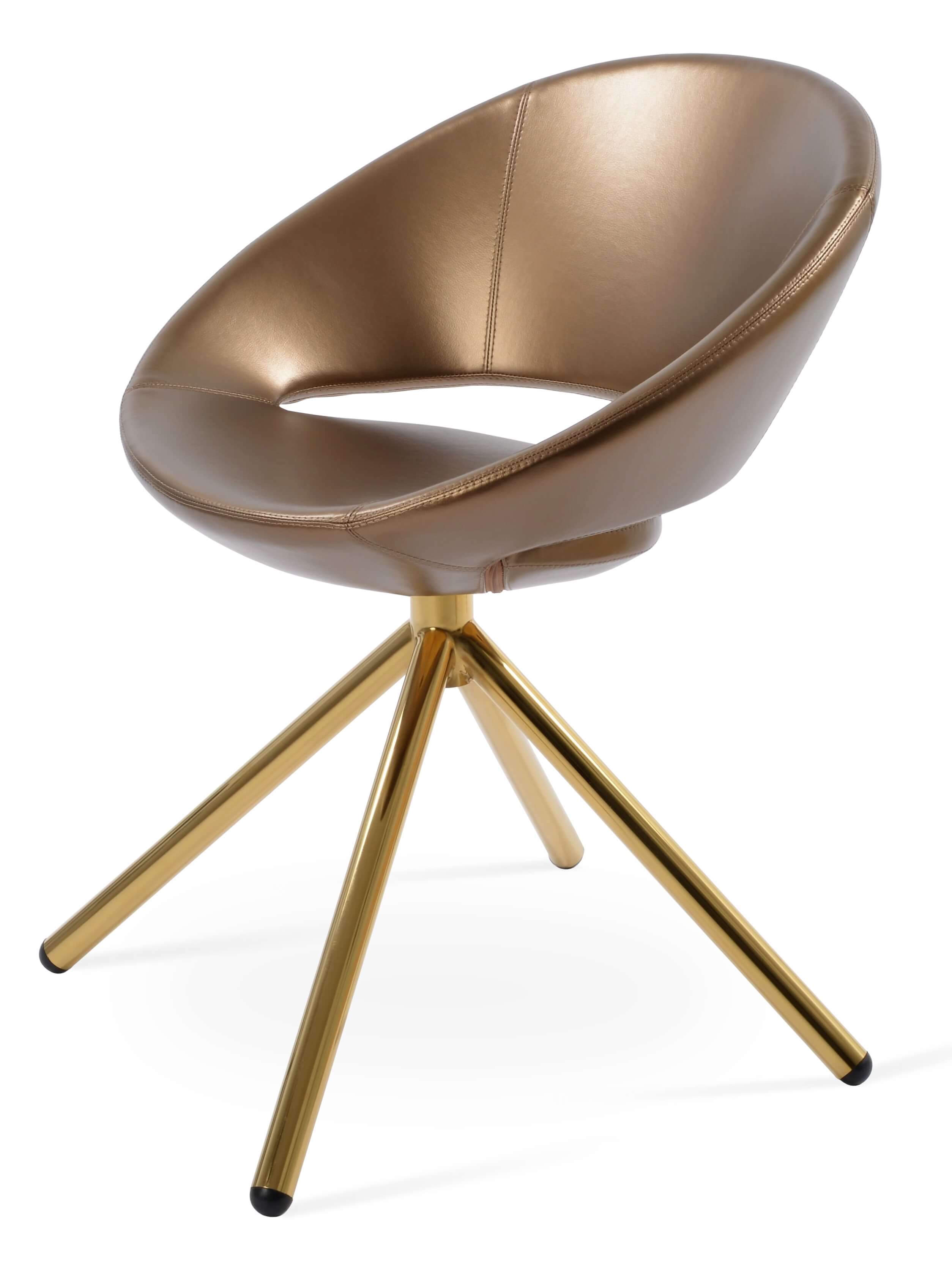 Crescent Stick Swivel Dining Chair