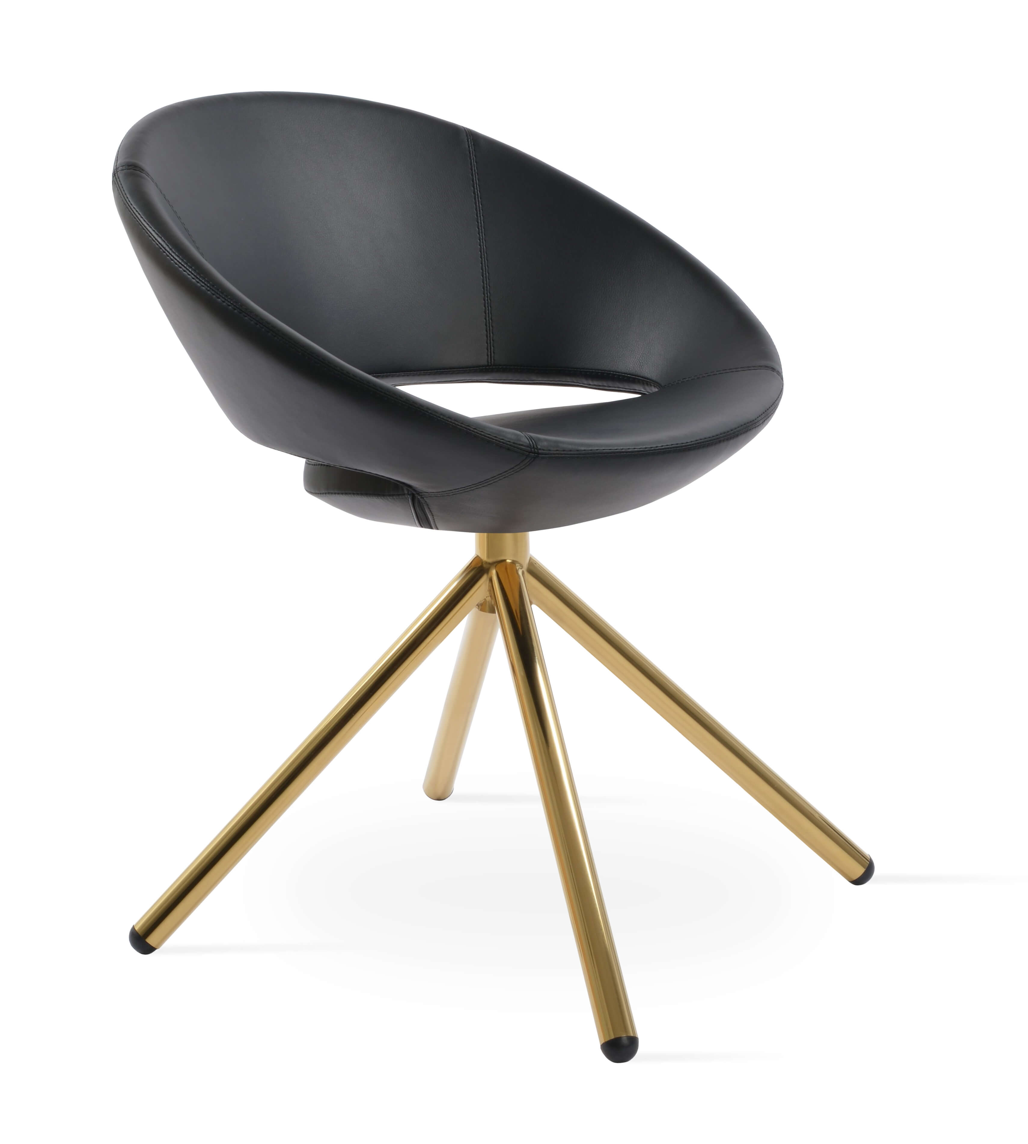 Crescent Stick Swivel Dining Chair