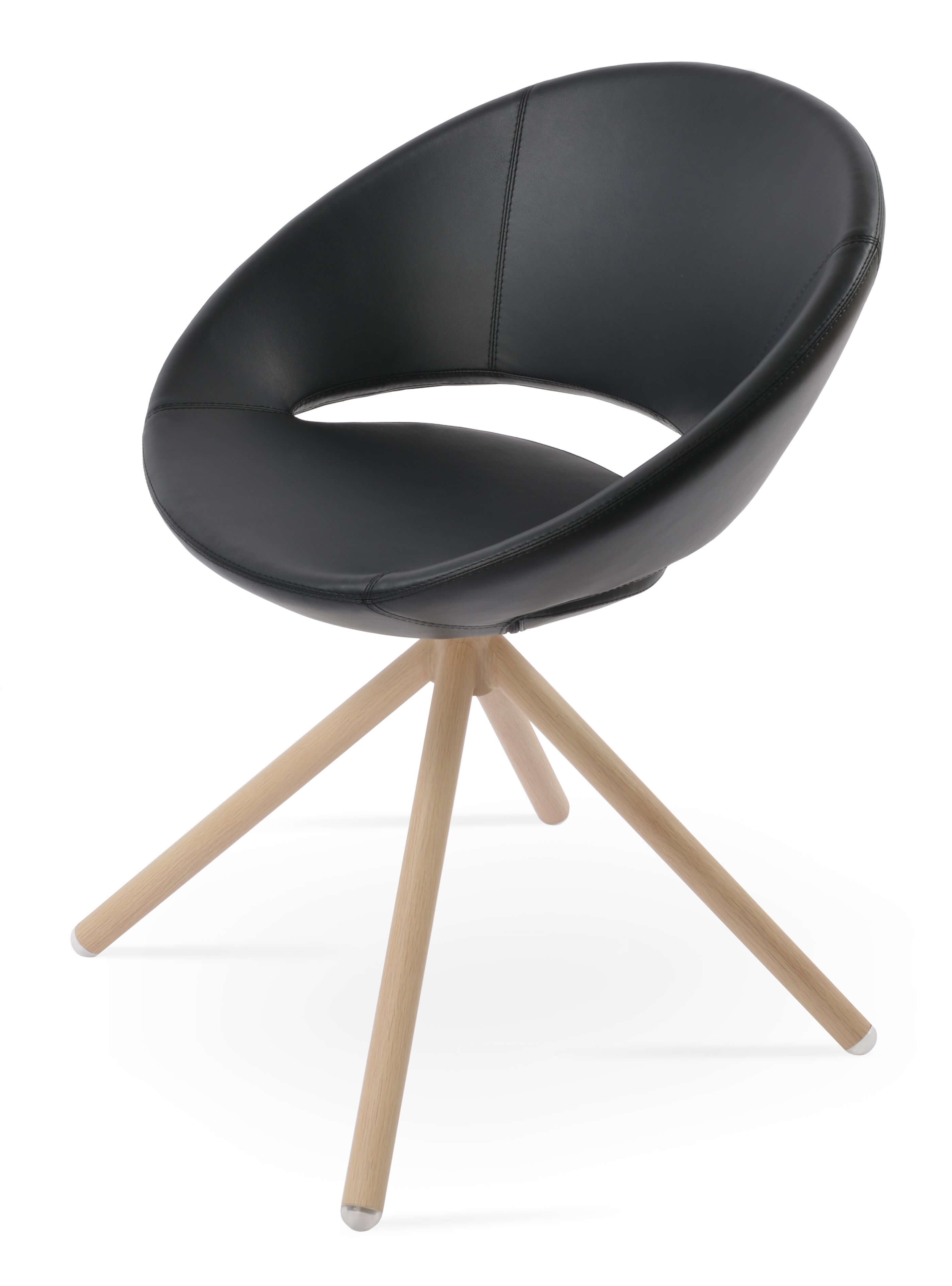 Crescent Stick Swivel Dining Chair