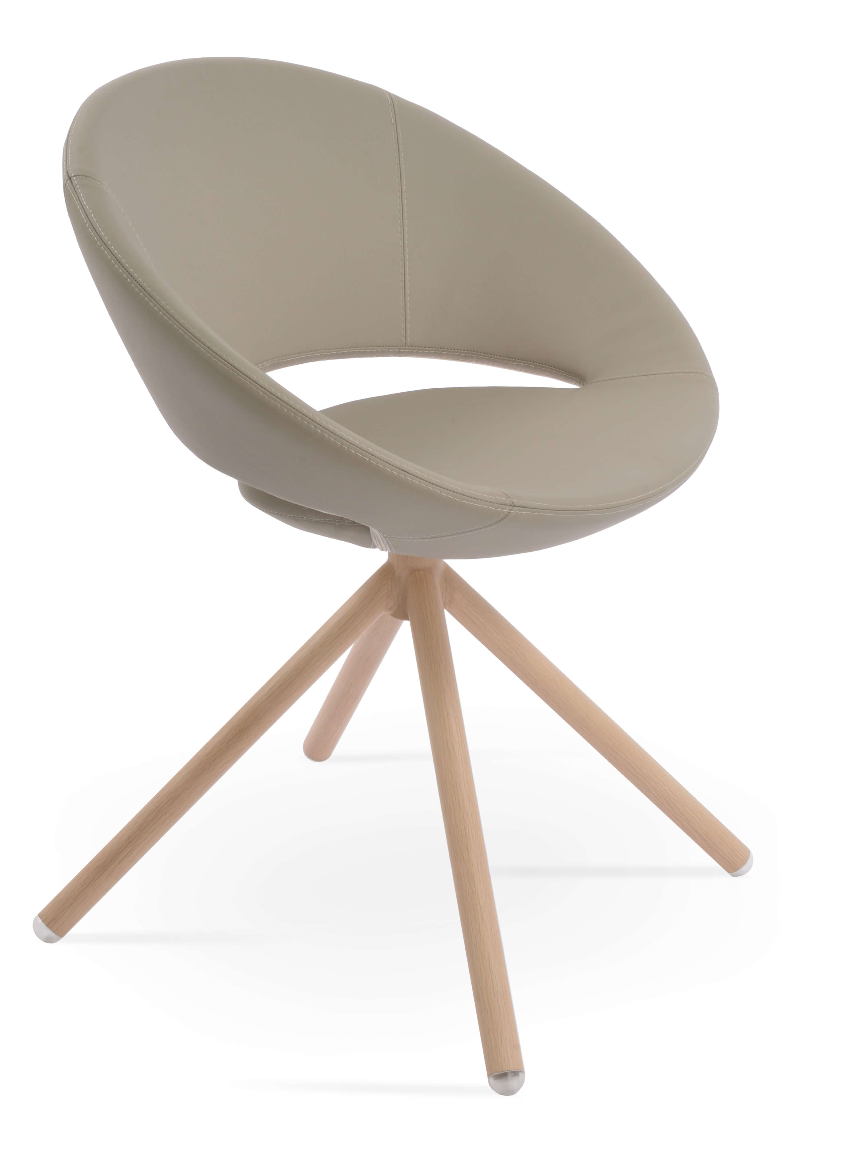 Crescent Stick Swivel Dining Chair
