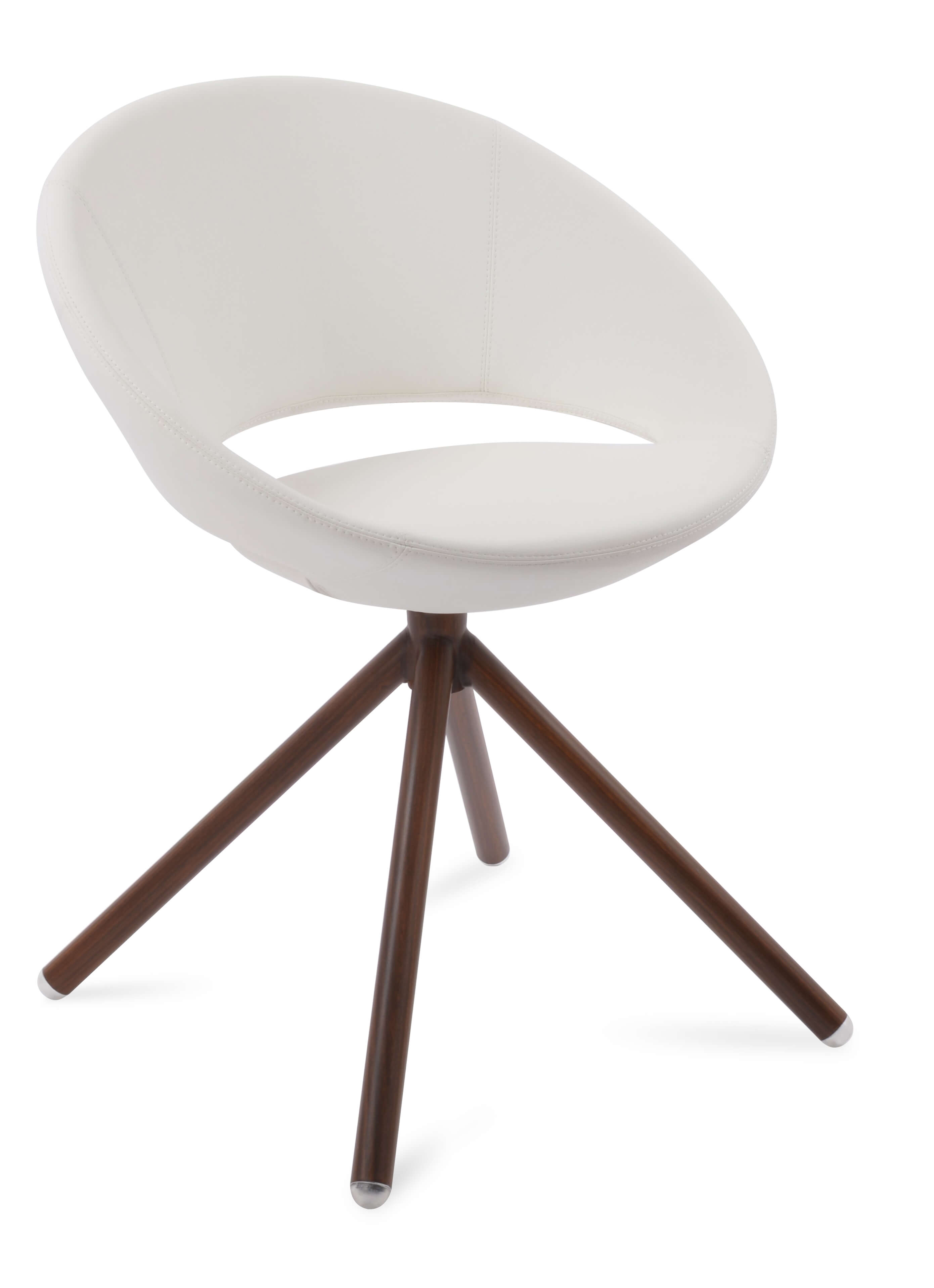Crescent Stick Swivel Dining Chair