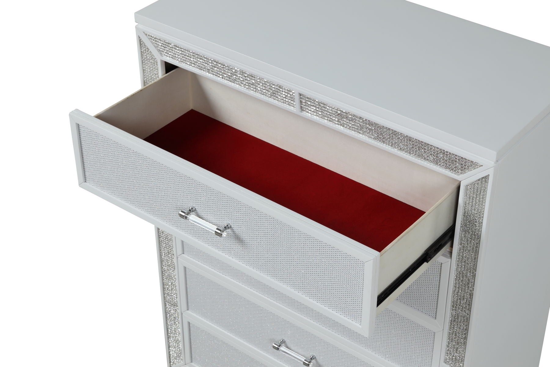 Crystal Acrylic/Wood Regular Bedroom Set