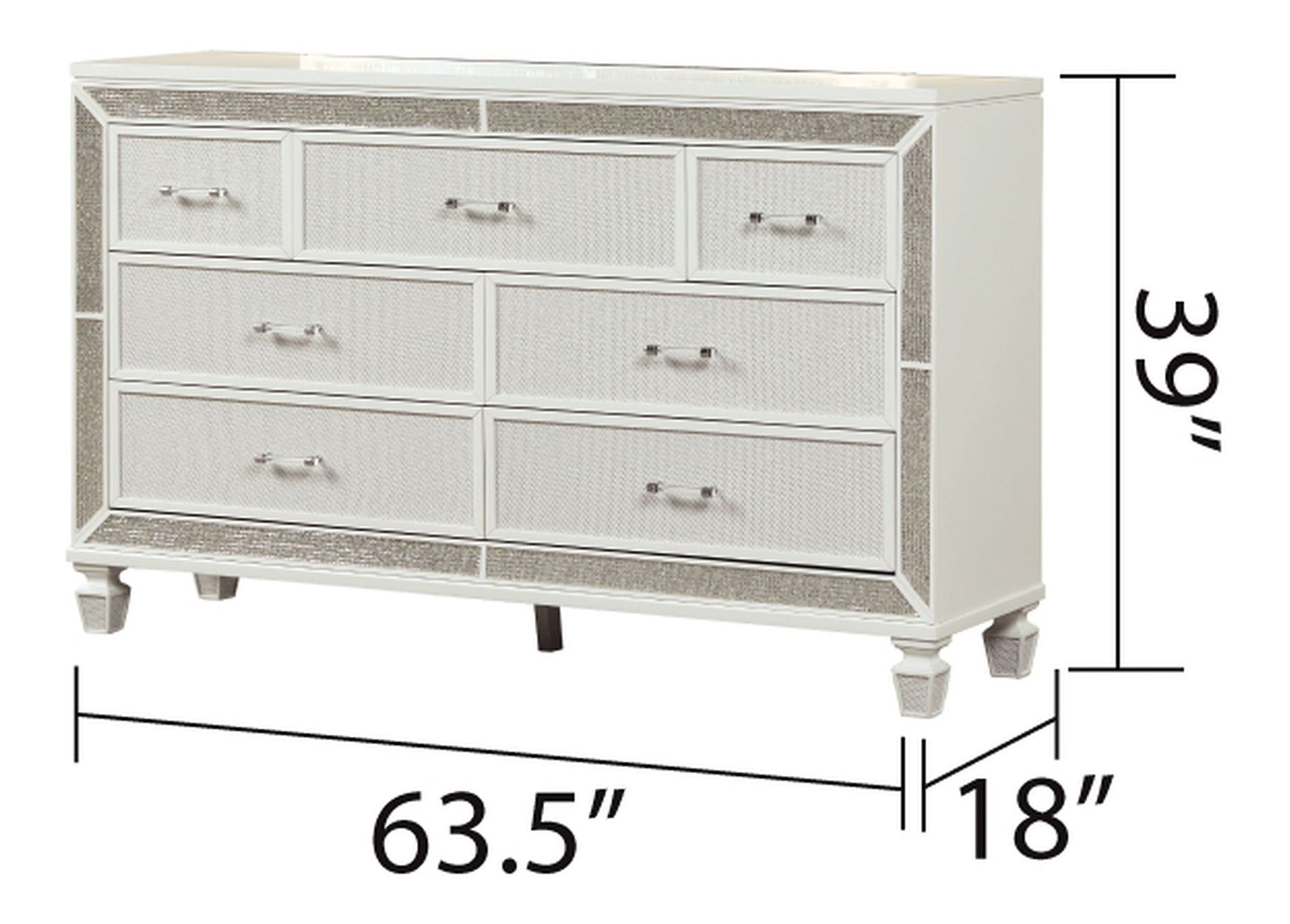 Crystal Acrylic/Wood Regular Bedroom Set