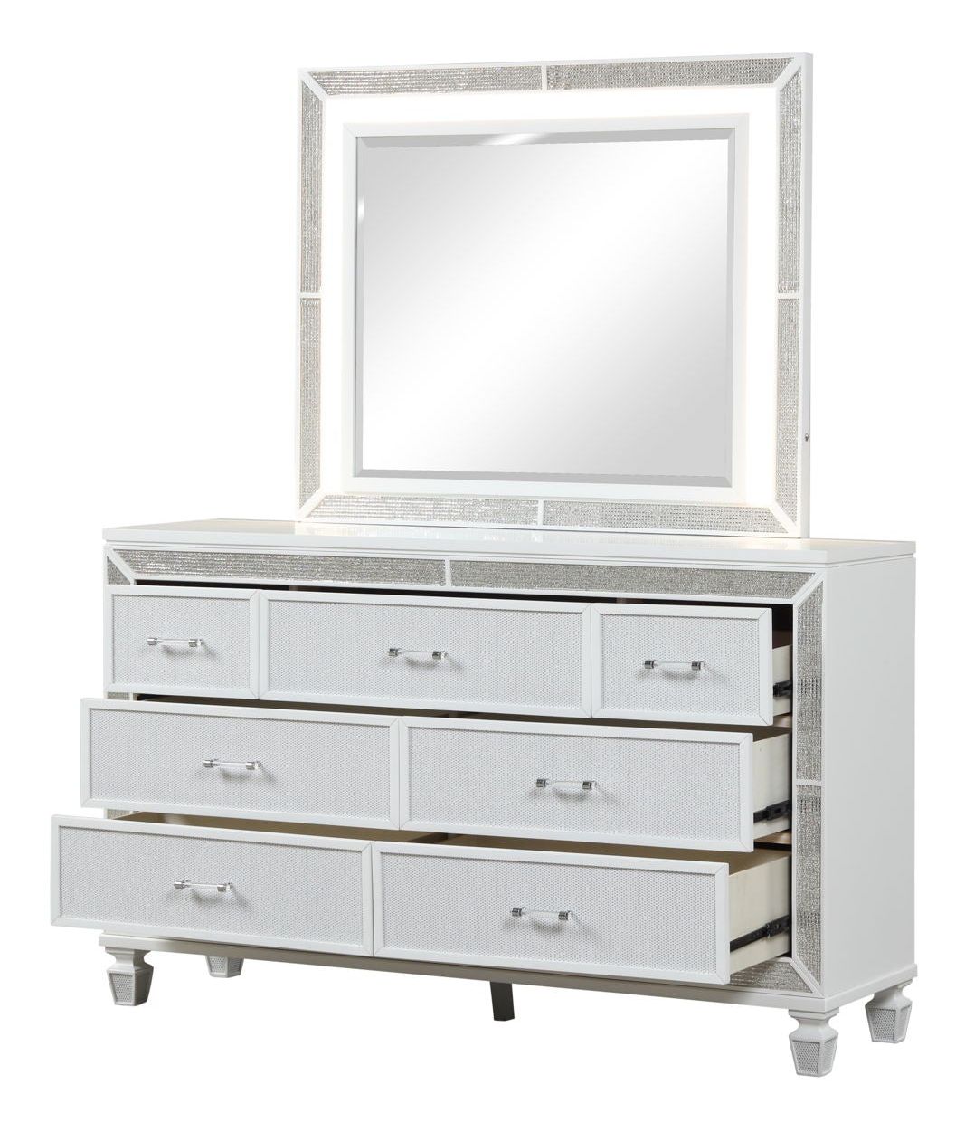 Crystal 7-Drawer Wood Veneer Dresser