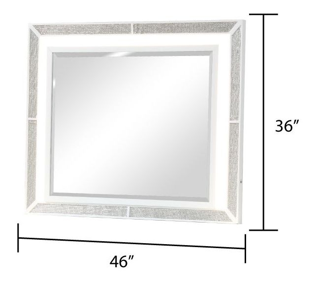 Crystal Acrylic/Wood Regular Bedroom Set