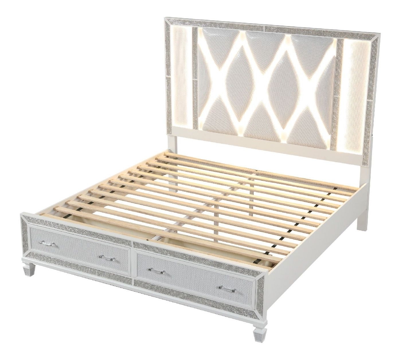 Crystal Acrylic/Wood Regular Bedroom Set