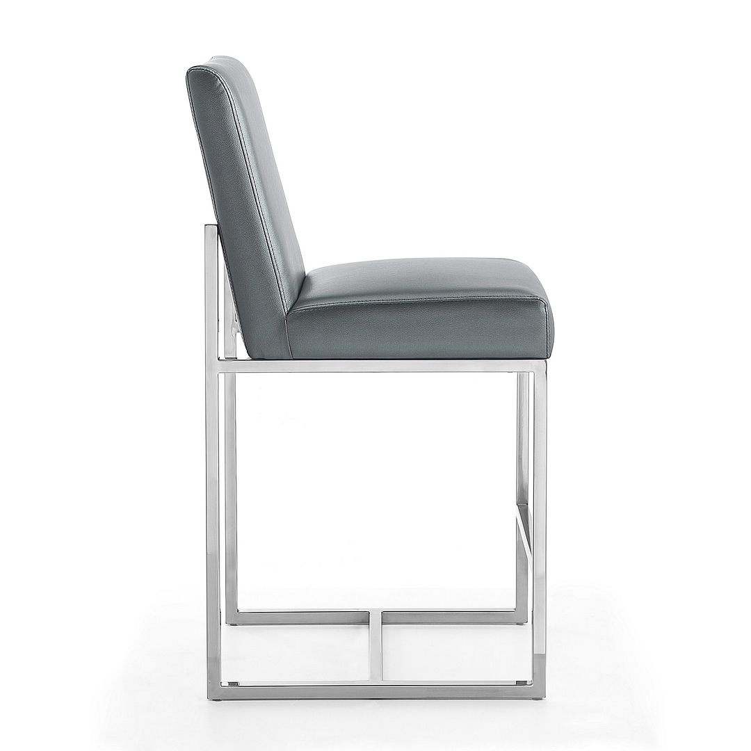 Element 37.2-inch Leatherette/Stainless Steel Counter Stool