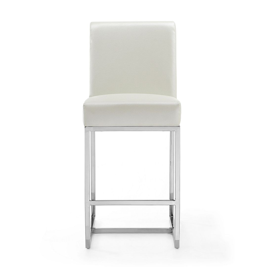 Element 37.2-inch Leatherette/Stainless Steel Counter Stool