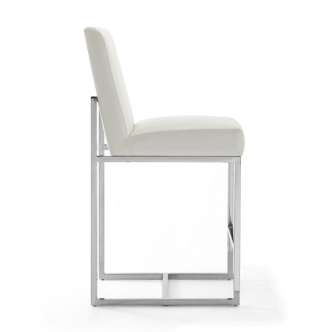 Element 37.2-inch Leatherette/Stainless Steel Counter Stool