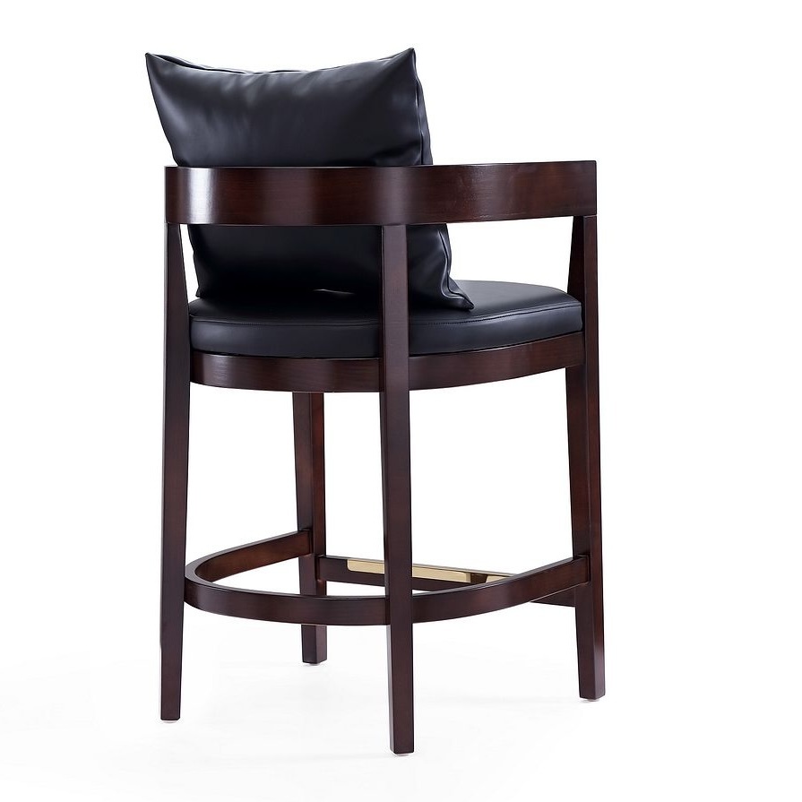 Ritz 34-inch Leatherette/Beech Stool