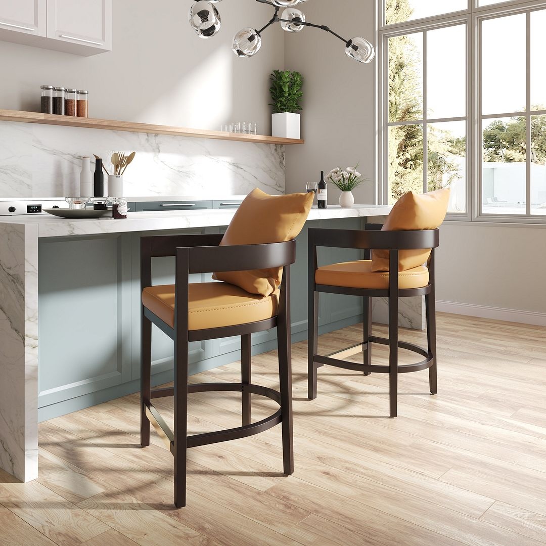 Ritz 34-inch Leatherette/Beech Wood Counter Stool