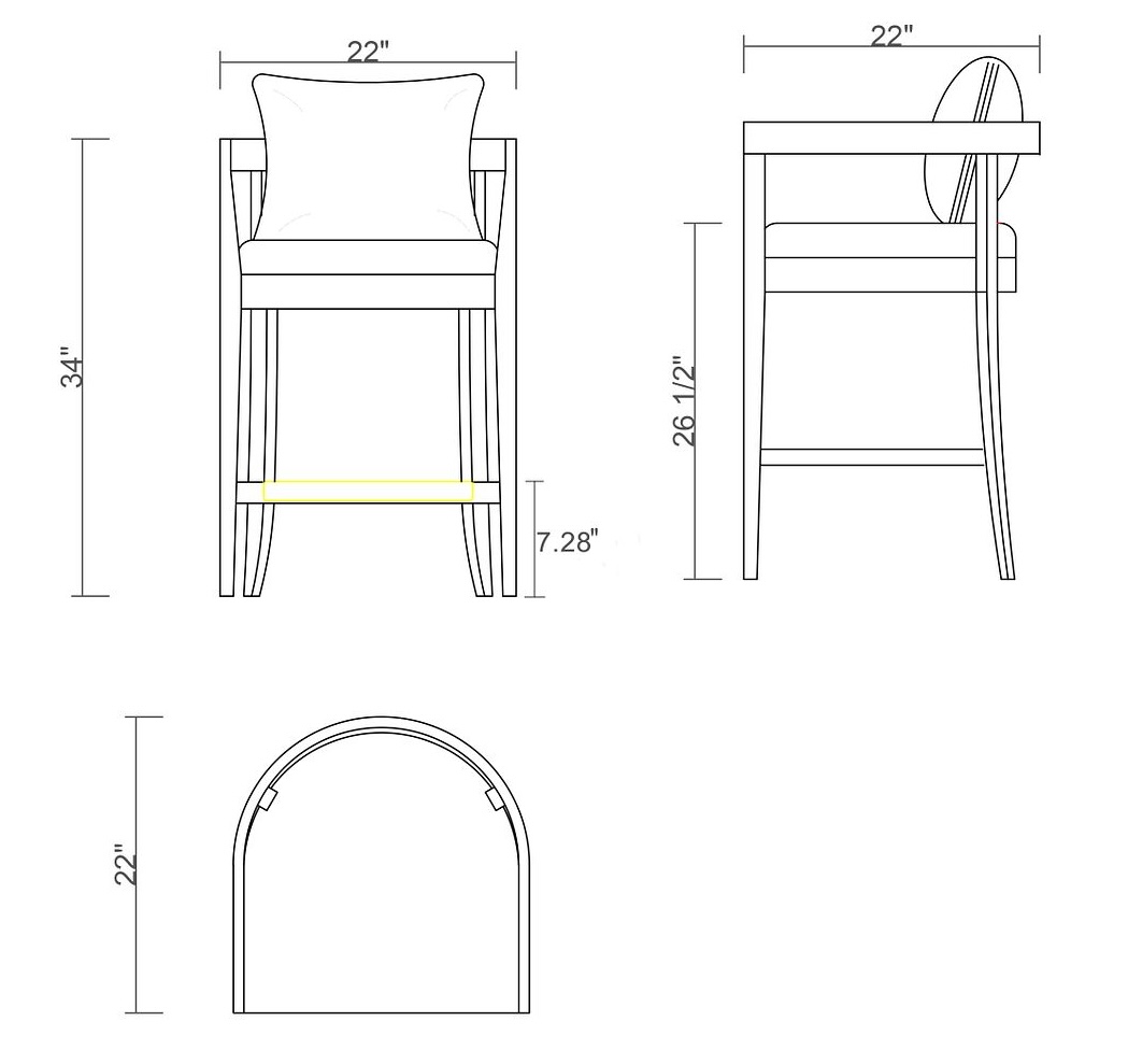 Ritz 34-inch Leatherette/Beech Wood Counter Stool