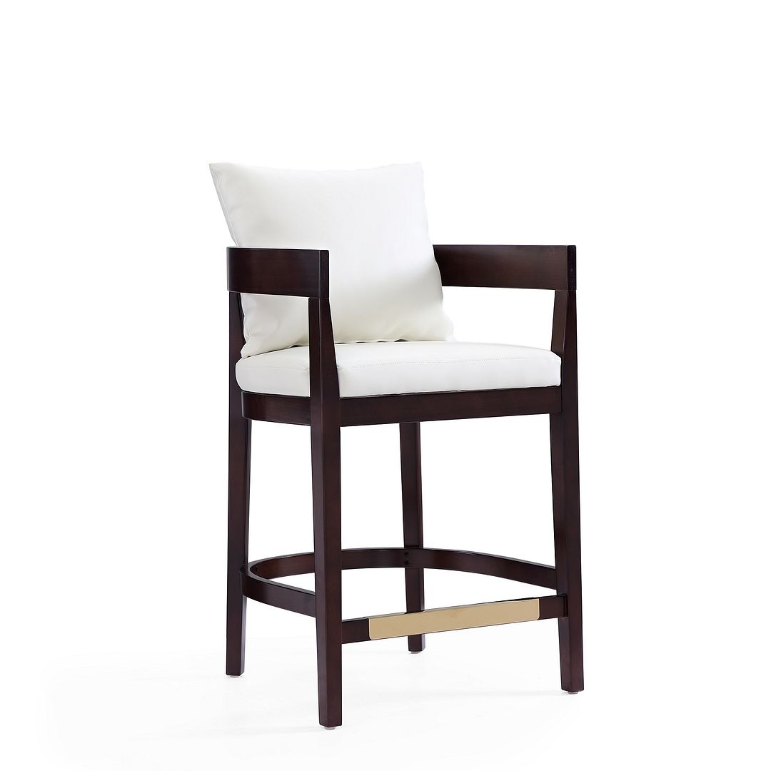 Kingsley 34-inch Leatherette/Beech Wood Counter Stool - Thumbnail 2