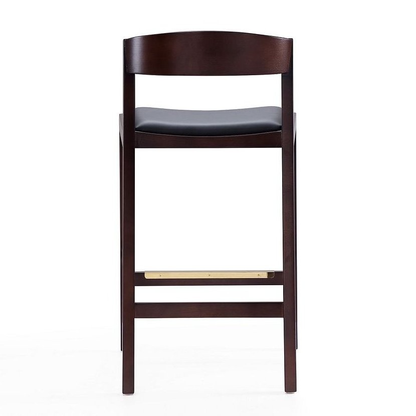 Klismos 36.75-inch Leatherette/Beech Wood Counter Stool