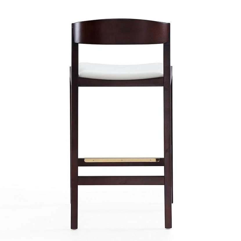 Klismos 36.75-inch Leatherette/Beech Wood Counter Stool