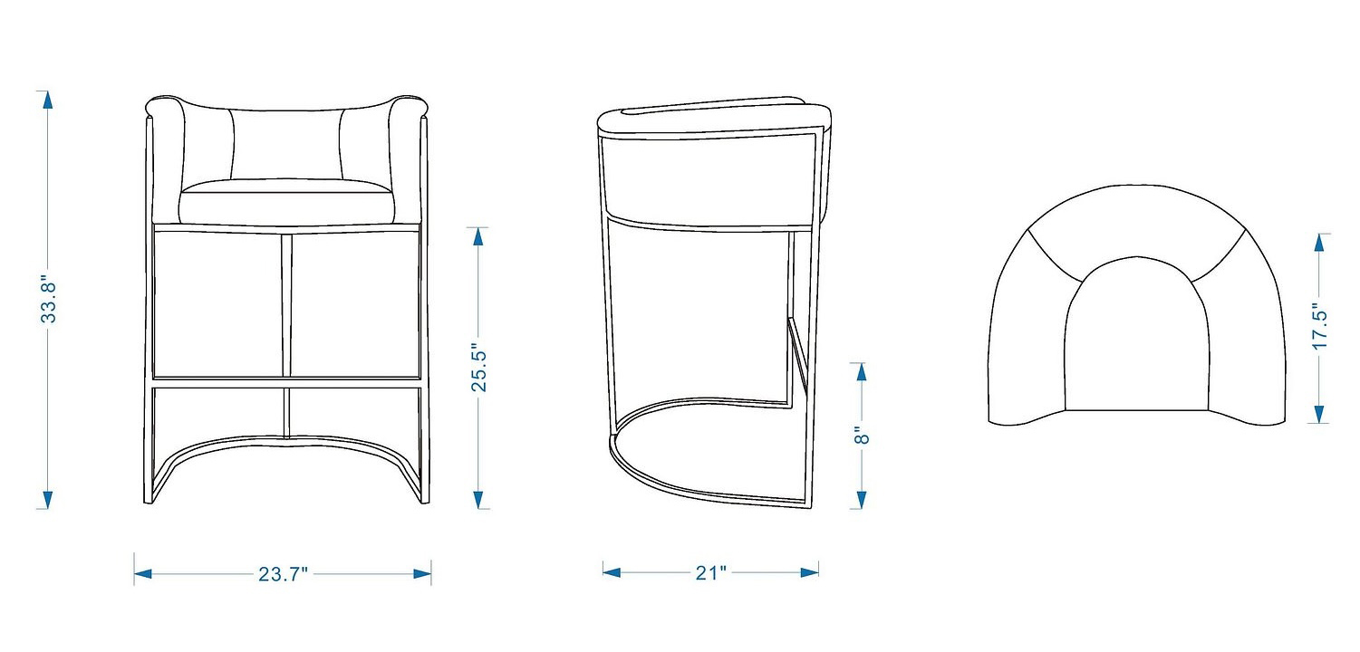 Cosmopolitan 33.8-inch Leatherette/Metal Counter Stool