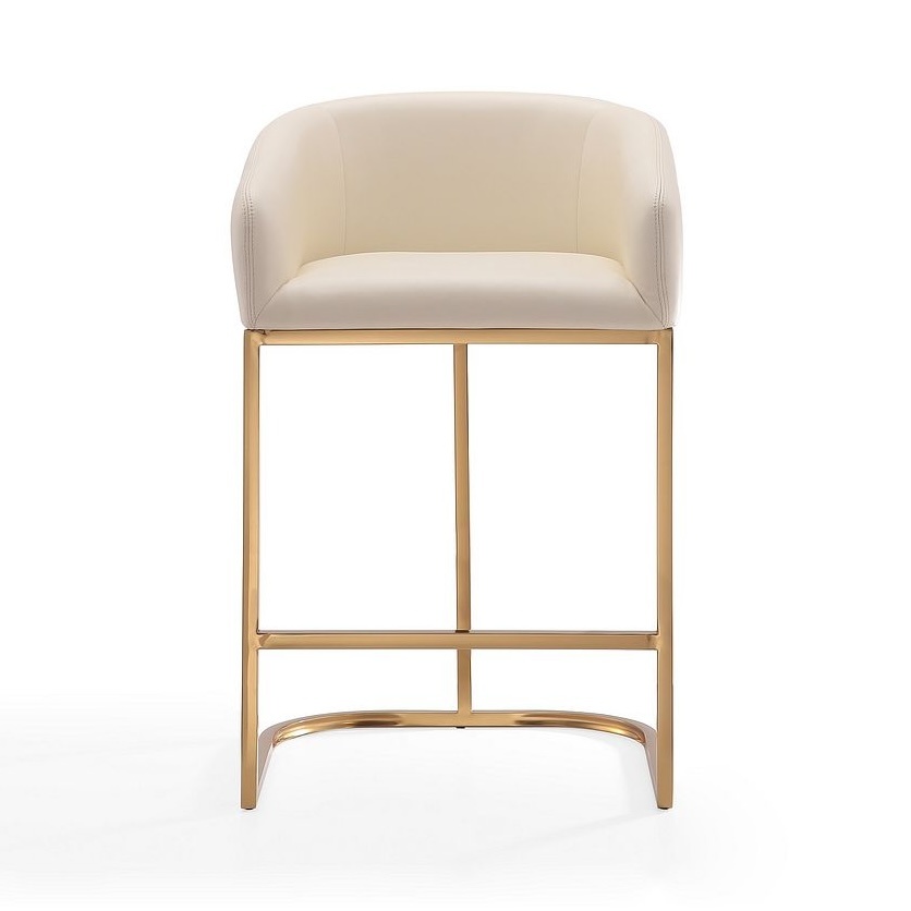 Louvre 36-inch Leatherette/Stainless Steel Counter Stool