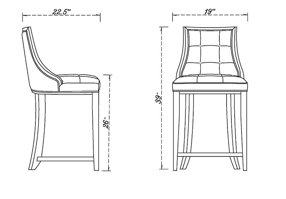 Fifth Ave 39.5-inch Leatherette/Wood Counter Stool