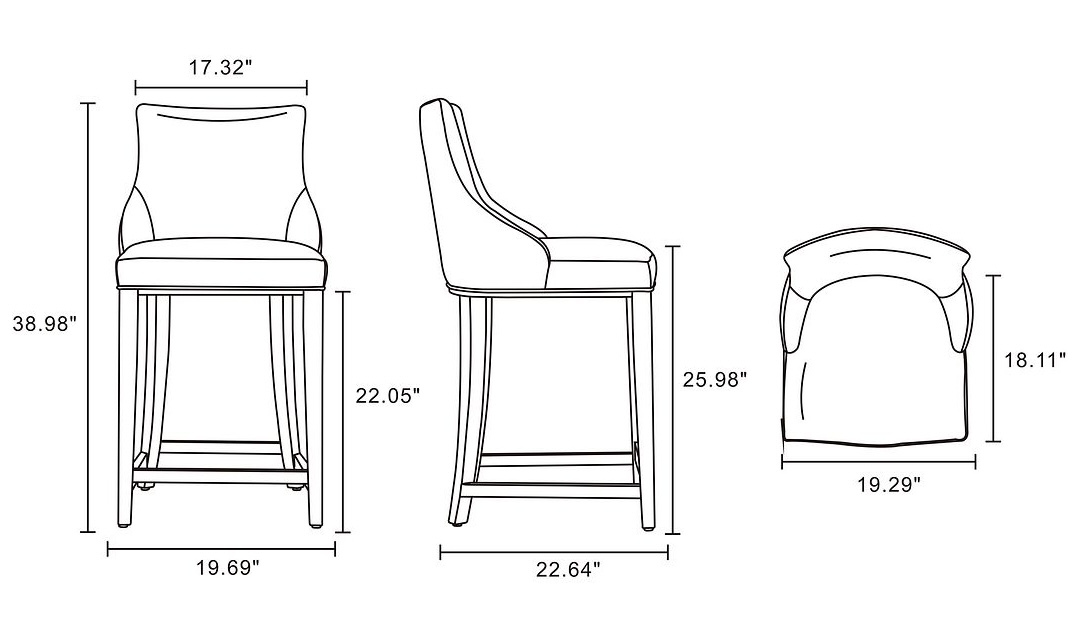 Shubert Leatherette Counter Stool