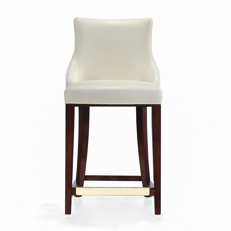 Shubert Leatherette/Beech Wood Counter Stool