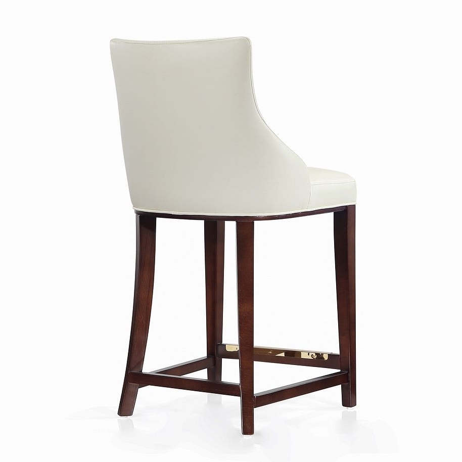 Shubert Leatherette/Beech Wood Counter Stool