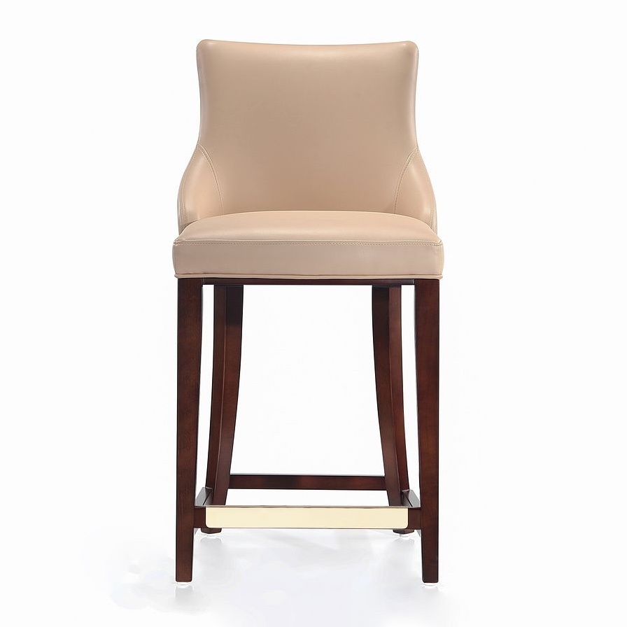Shubert Leatherette/Beech Wood Counter Stool