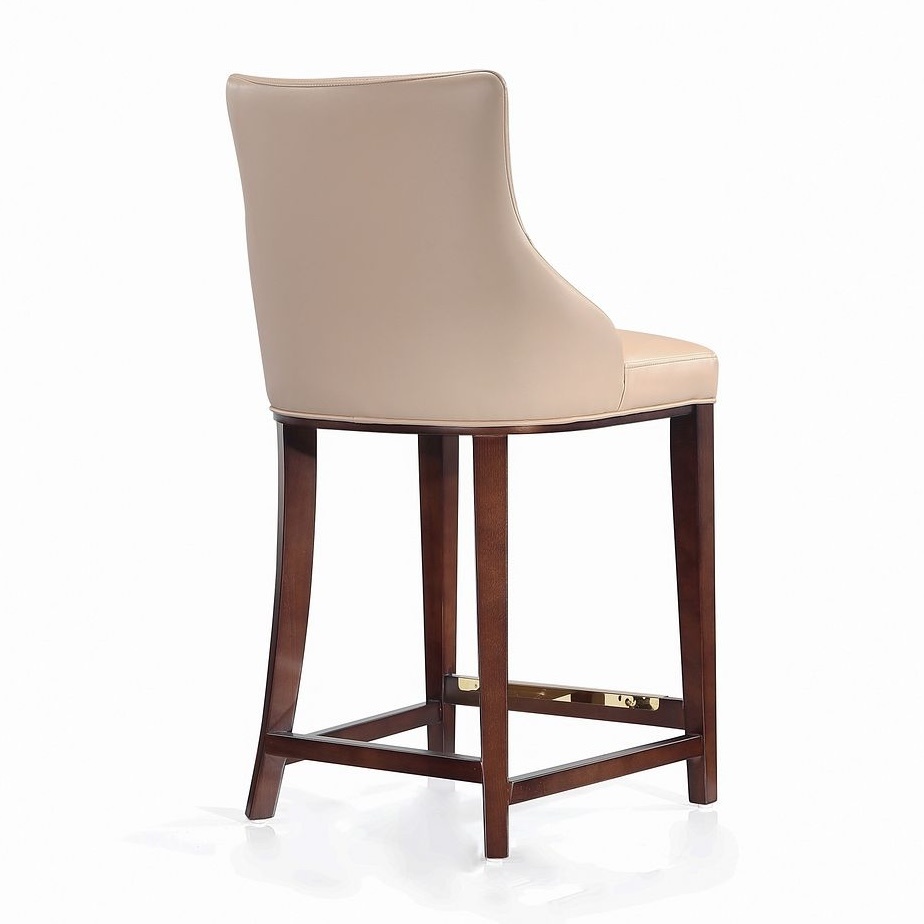Shubert Leatherette/Beech Wood Counter Stool