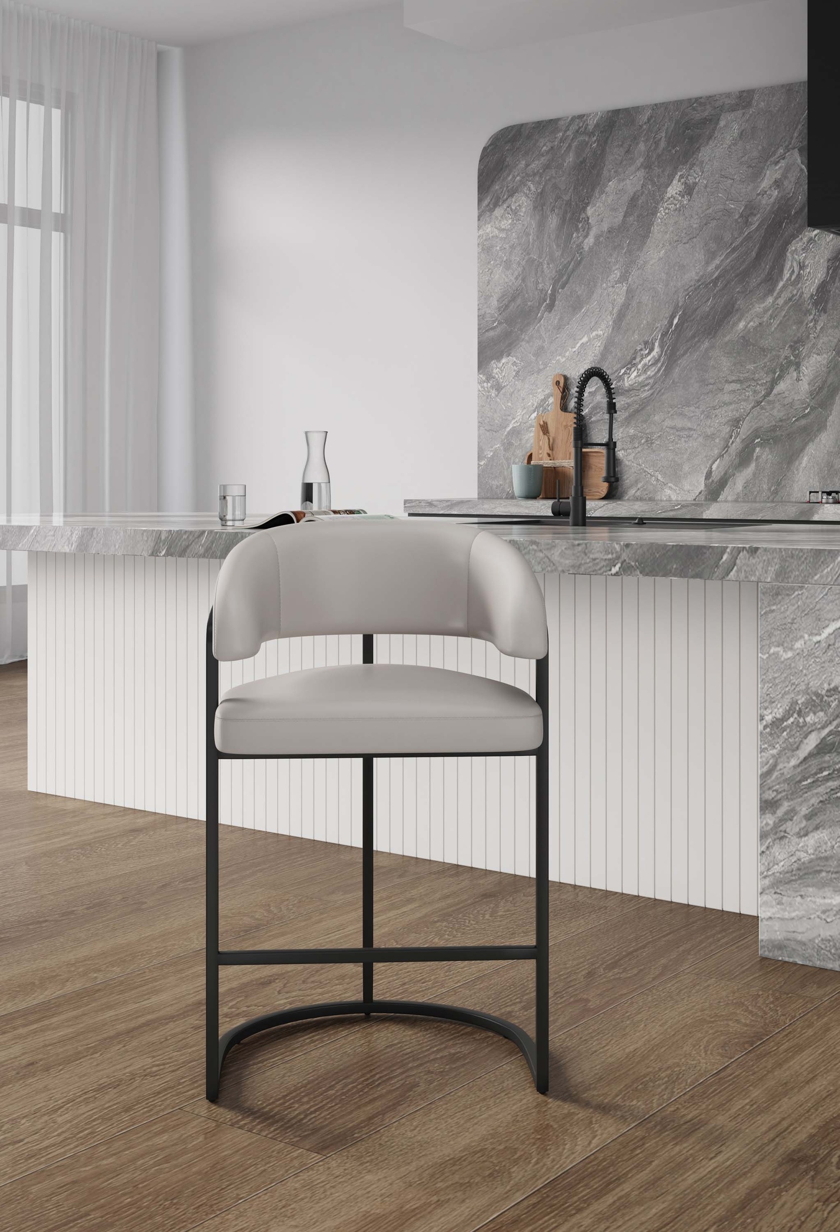 Augusta Leatherette/Metal Counter Stool