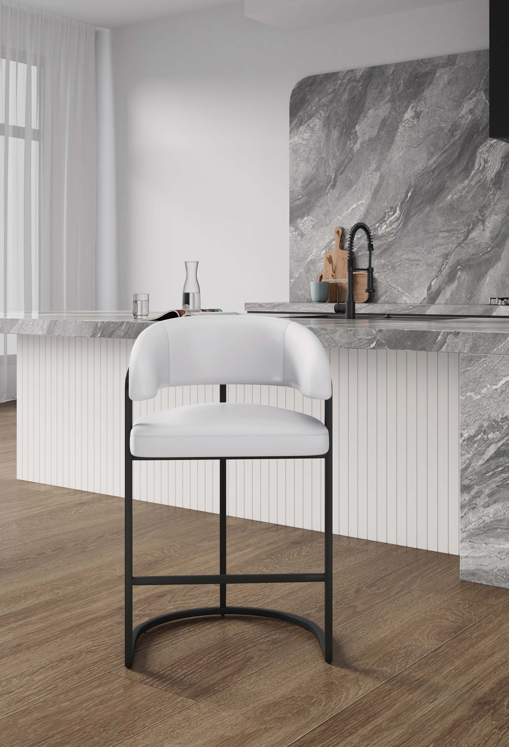 Augusta Leatherette/Metal Counter Stool