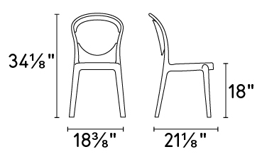 Parisienne Polycarbonate Dining Chair